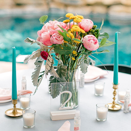 Fun Florals Wedding Centerpiece